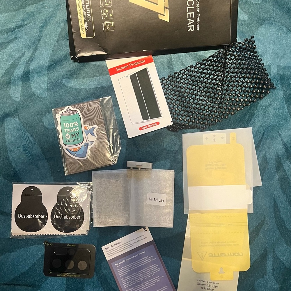 Tempered Glass Screen Protector Set. For S21 Ultra.